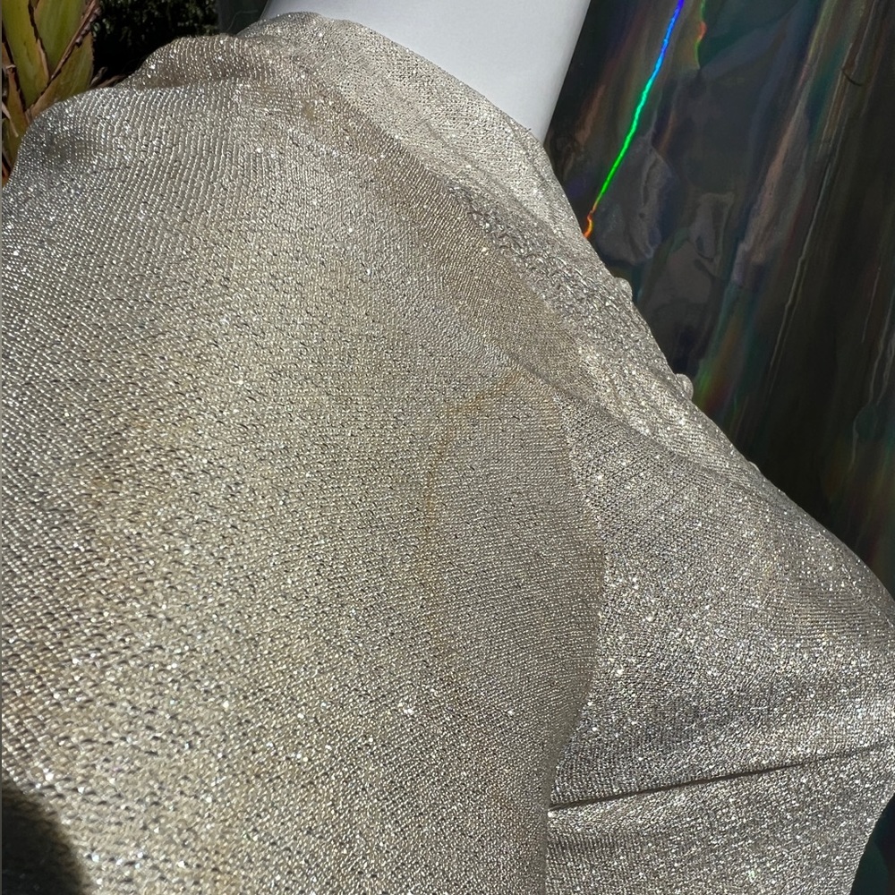 60s Metallic Threaded Faux Button Mini Dress - Picture 17 of 17